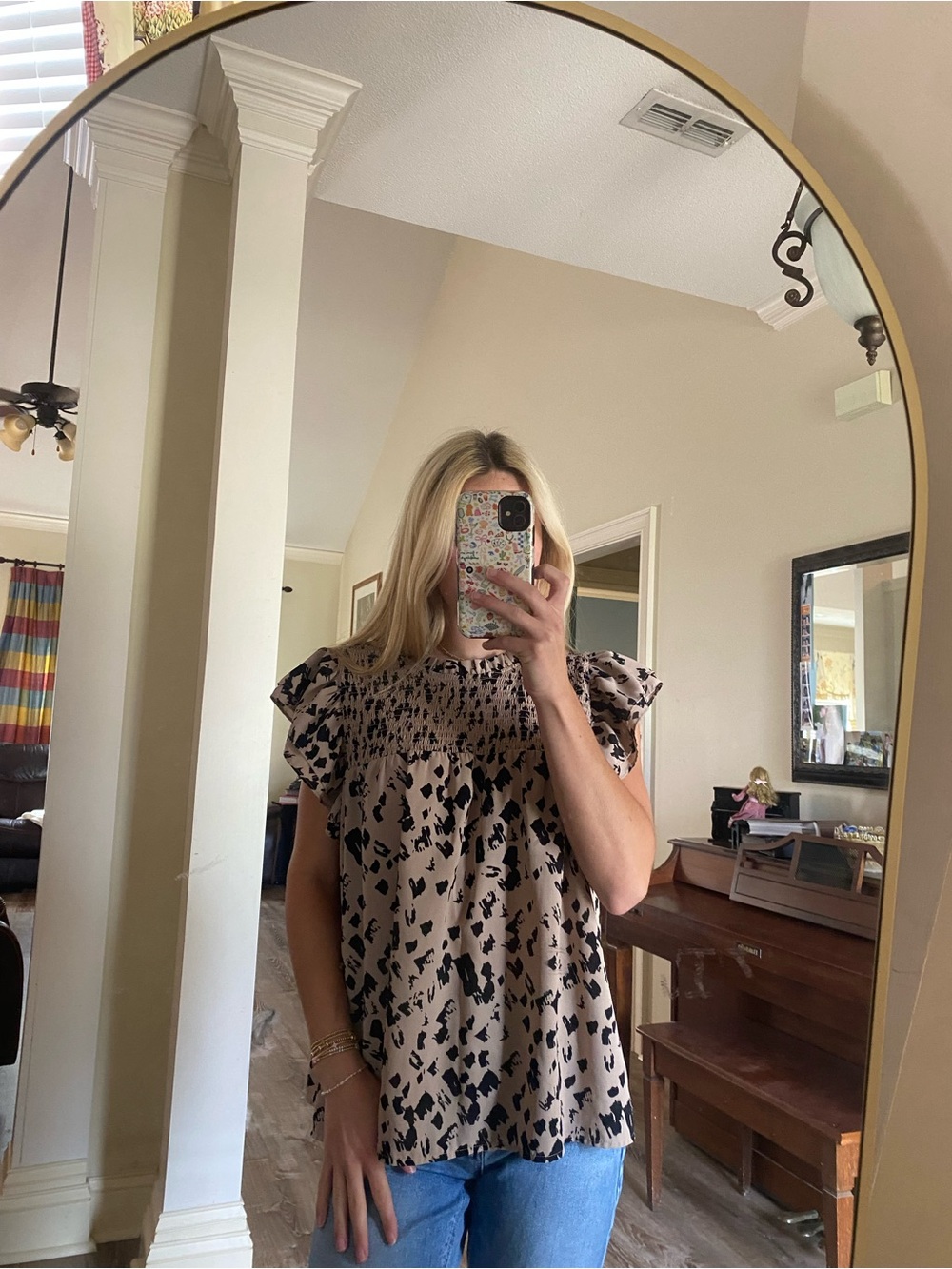 Cute cheetah print top